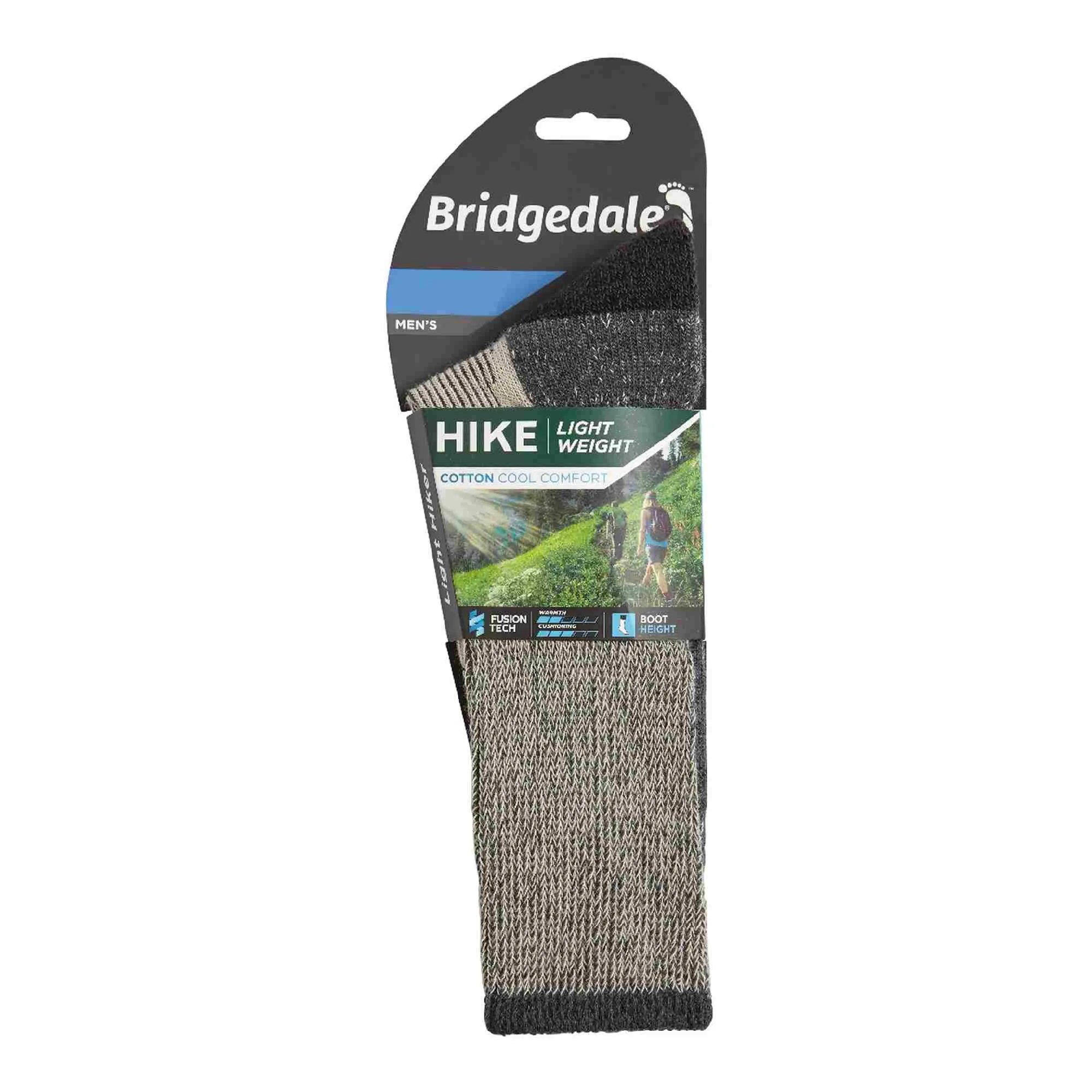 1 Pack Mens Hiking Lightweight Cotton Coolmax Boot Socks