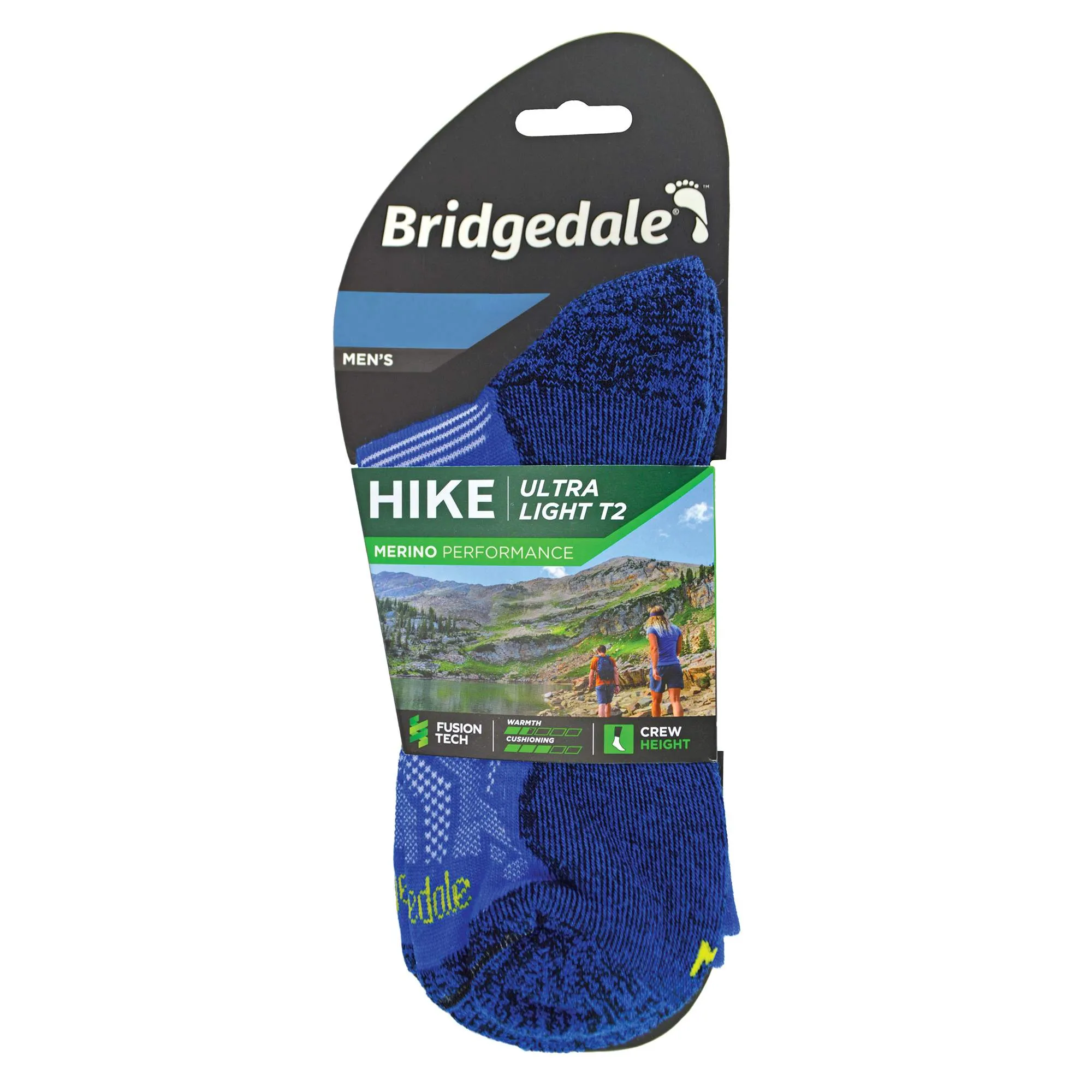 1 Pack Mens Hiking Ultralight T2 Merino Wool Crew Socks