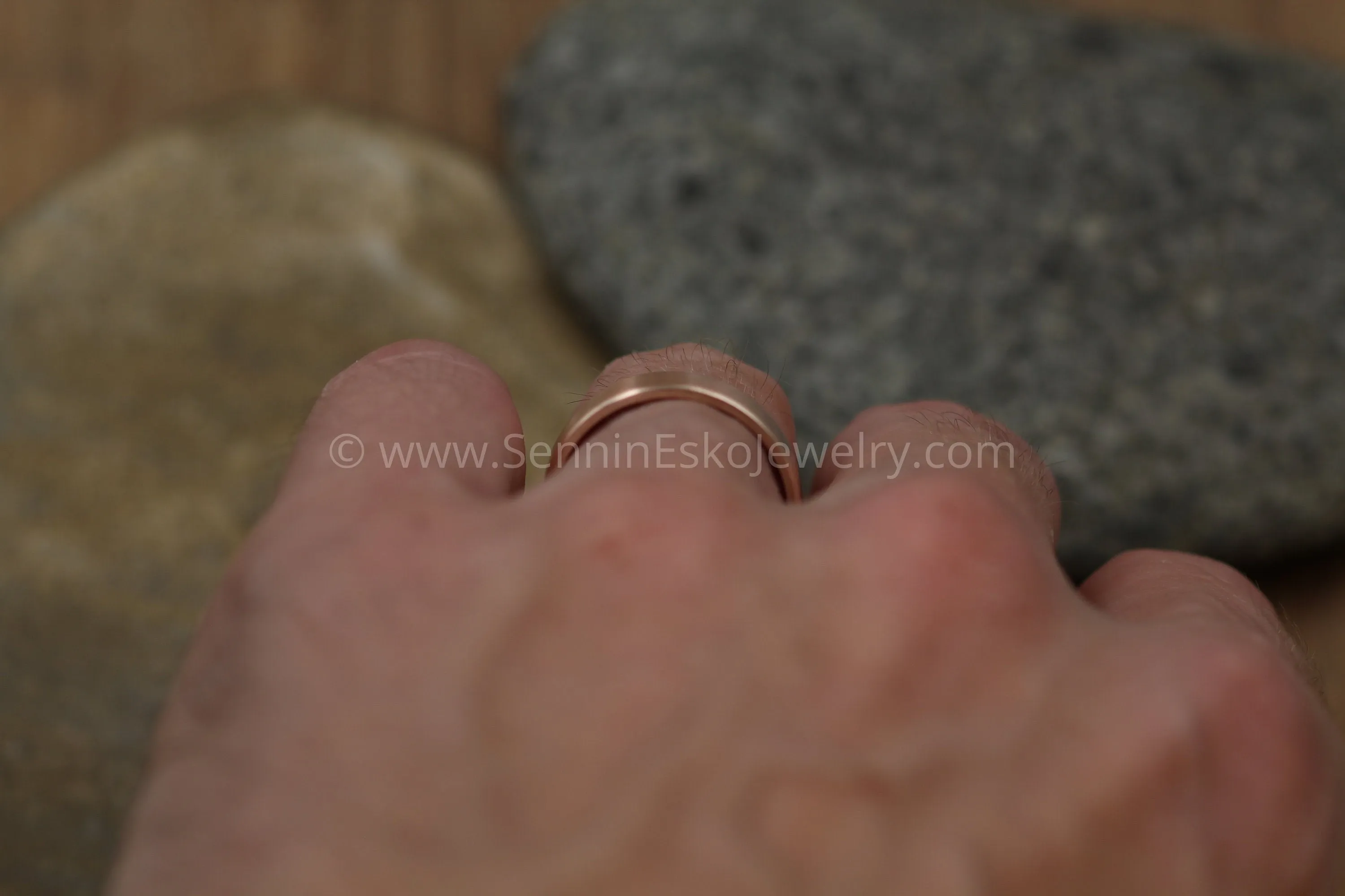 14kt Rose Gold 6x1.2mm Flat Band - Matte Finish