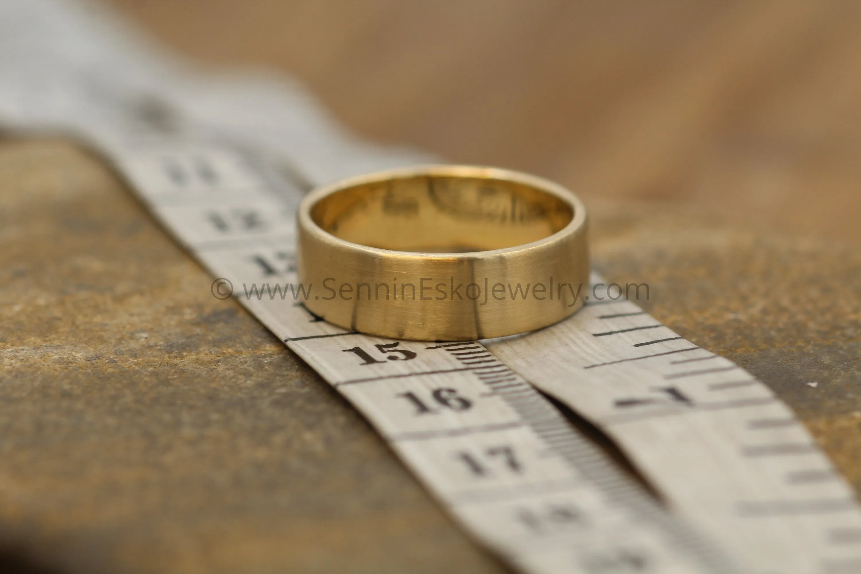 14kt Rose Gold 6x1.2mm Flat Band - Matte Finish