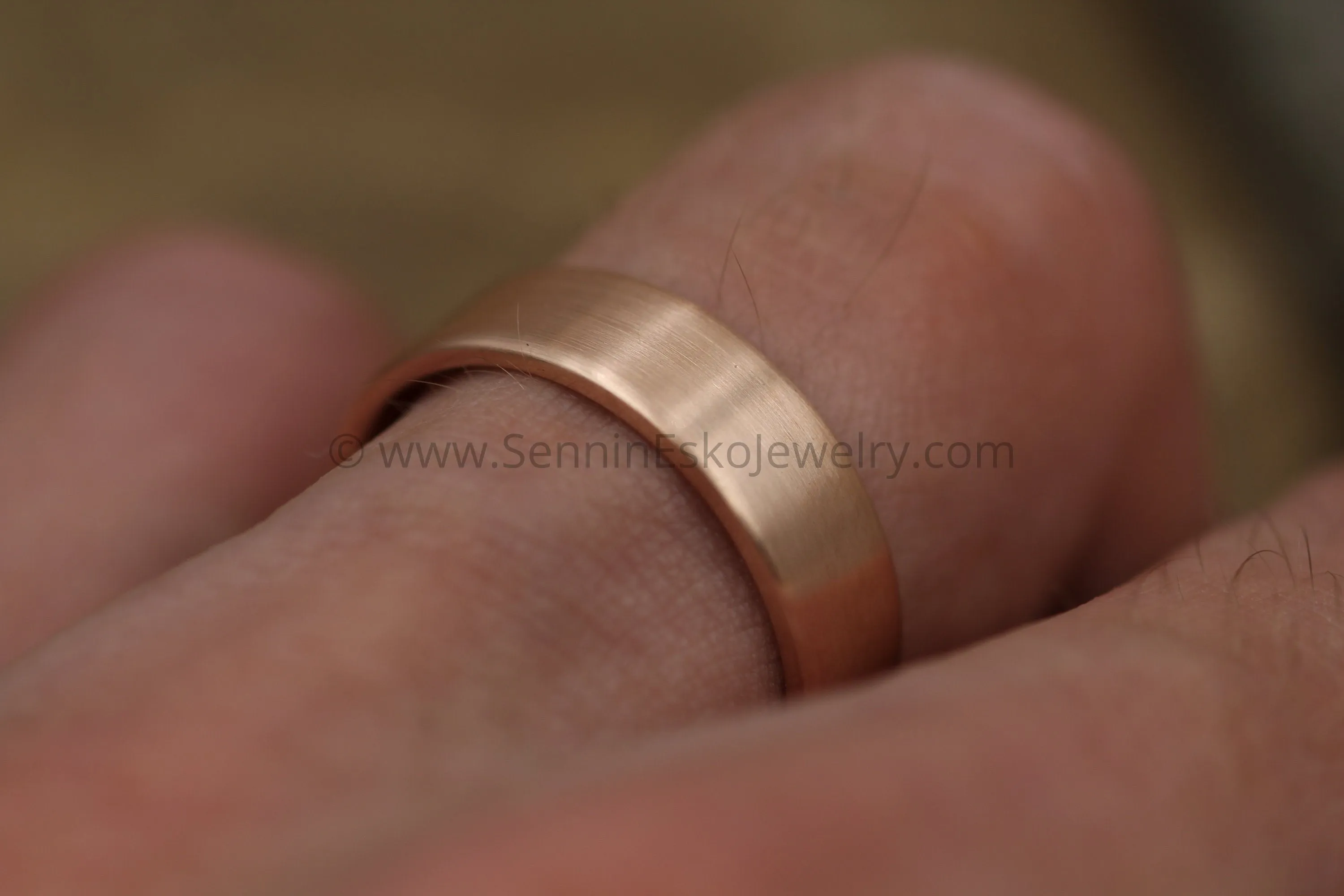 14kt Rose Gold 6x1.2mm Flat Band - Matte Finish
