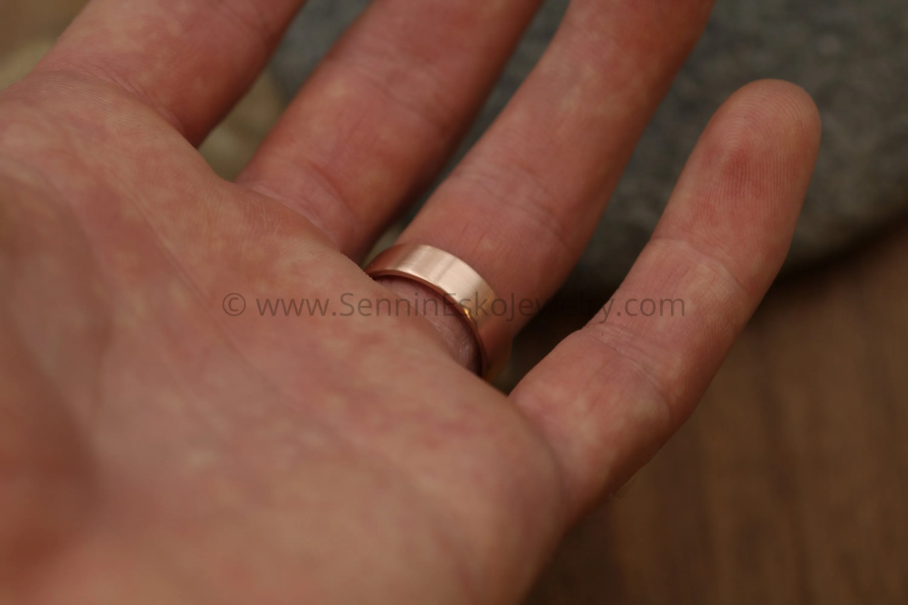 14kt Rose Gold 6x1.2mm Flat Band - Matte Finish