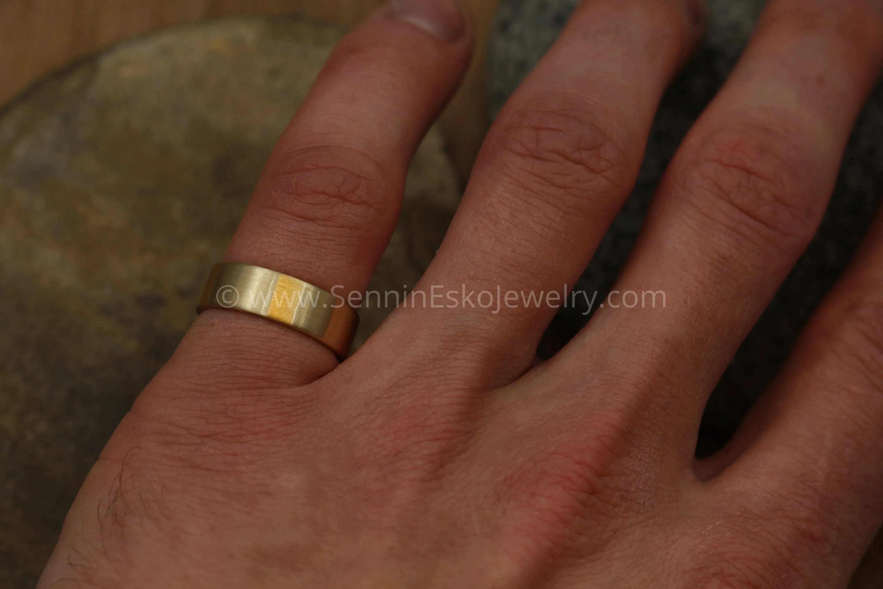 14kt Rose Gold 6x1.2mm Flat Band - Matte Finish