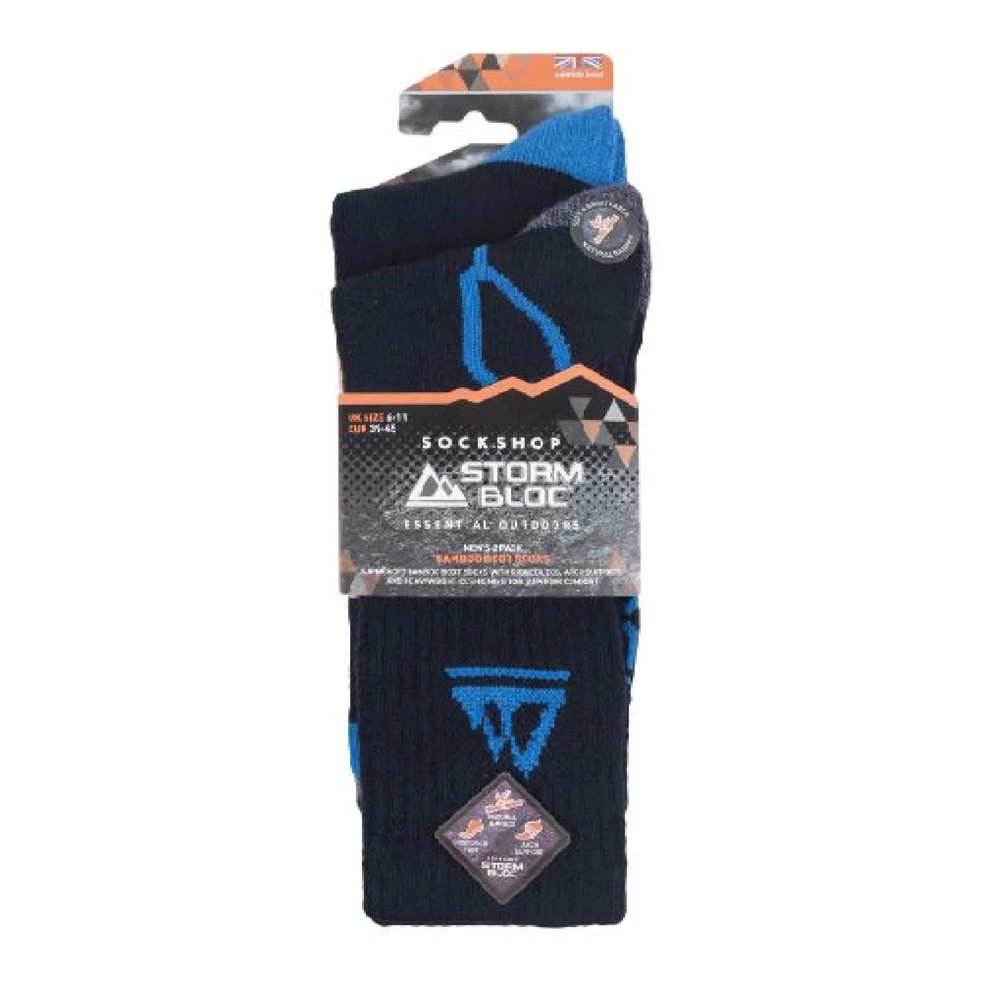 2 Pack Mens Super Soft Bamboo Trekking Hiking Socks for Boots