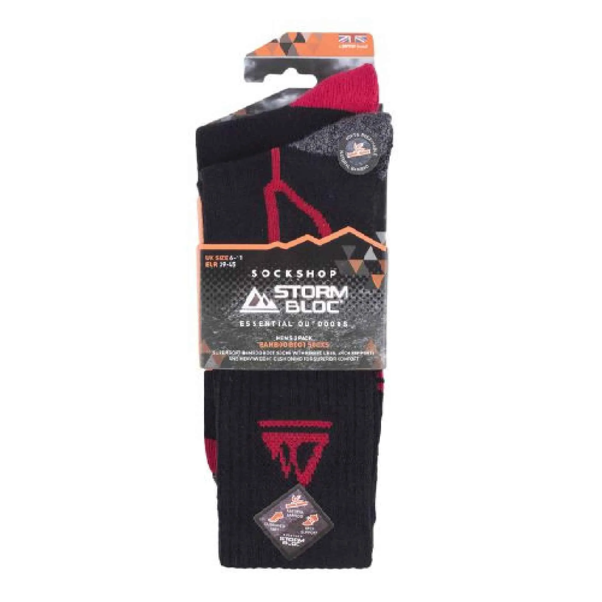 2 Pack Mens Super Soft Bamboo Trekking Hiking Socks for Boots