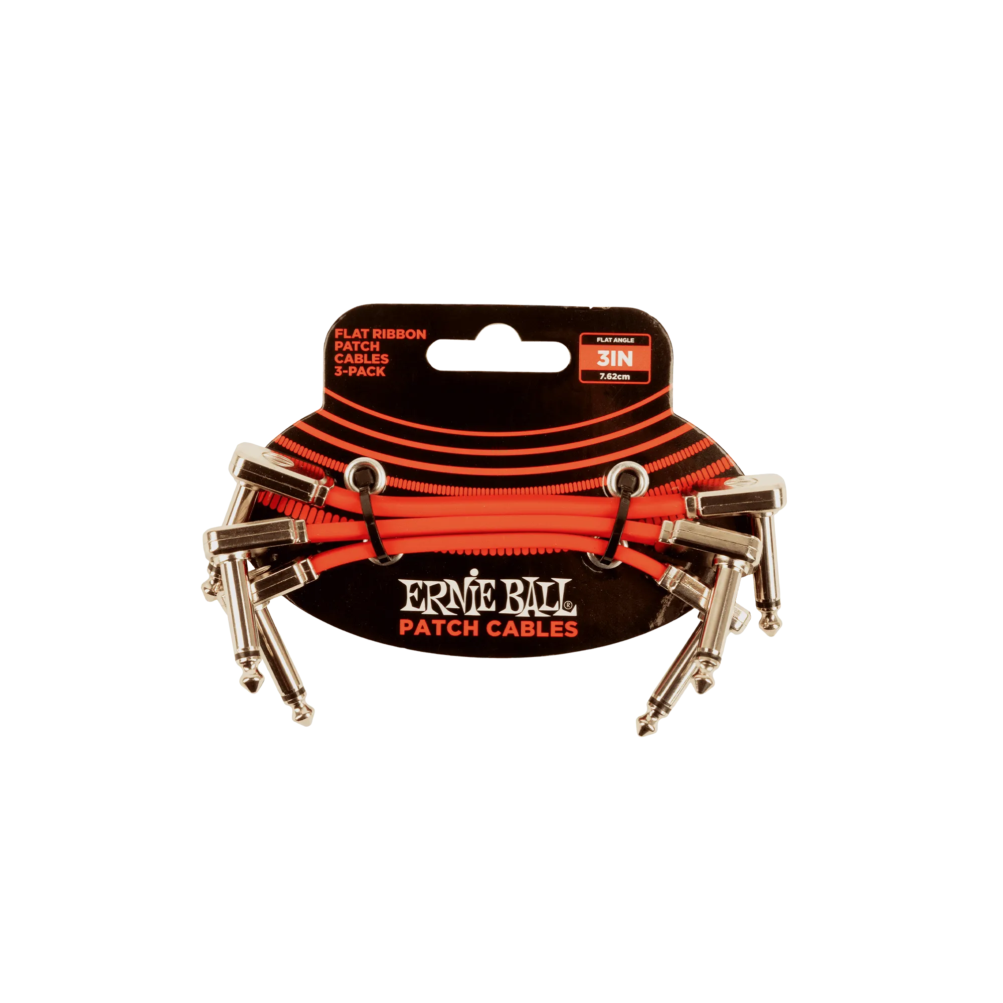 3” Flat Ribbon Patch Cable Red 3-Pack