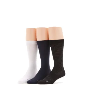 3 Pack Performance Microfiber Tech Stitch Crew Socks
