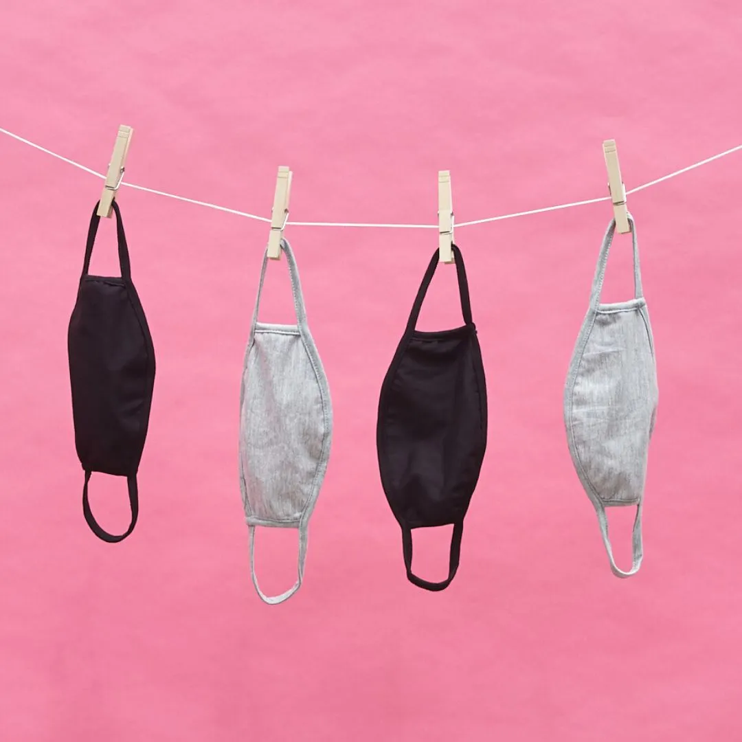 4-Pack Black & Grey Face Masks