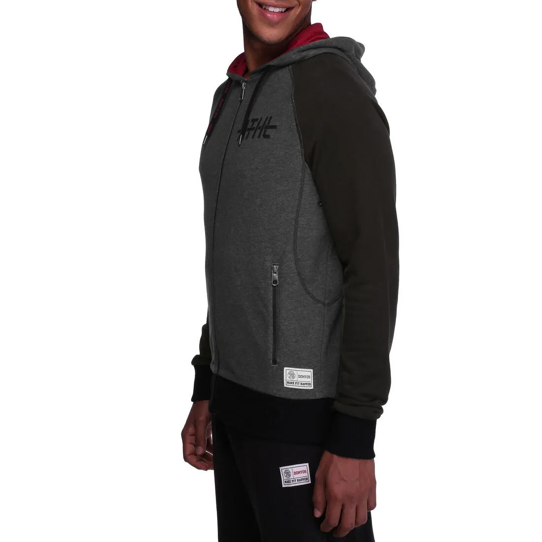 Absorb  Bodybuilding Hooded Jacket - Black/Grey