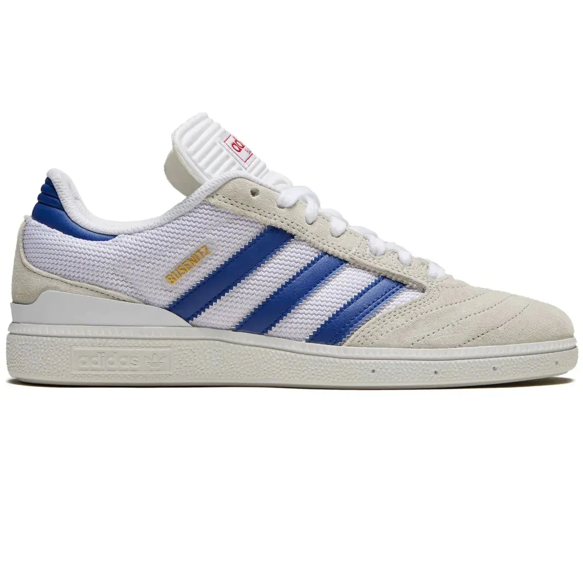 Adidas Busenitz Skate Shoe Crystal White/Semi Lucid Blue/Gold Metallic