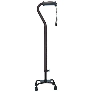 Adjustable Quad Cane for Right or Left Hand Use, Small Base - 1 Each