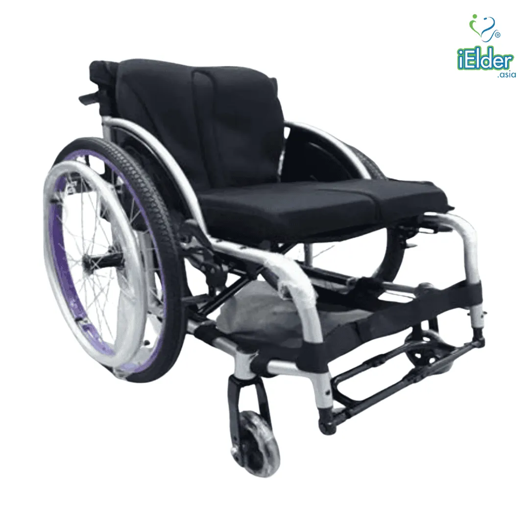 Aluminium Foldable Leisure-Sport Wheelchair Black | Fair