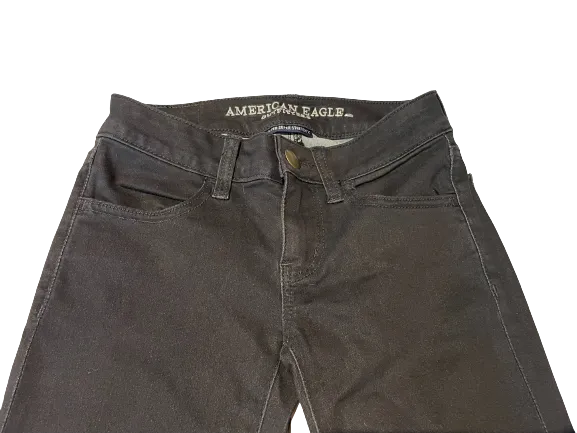 American Eagle Black Super Stretch Super Low Jeggings