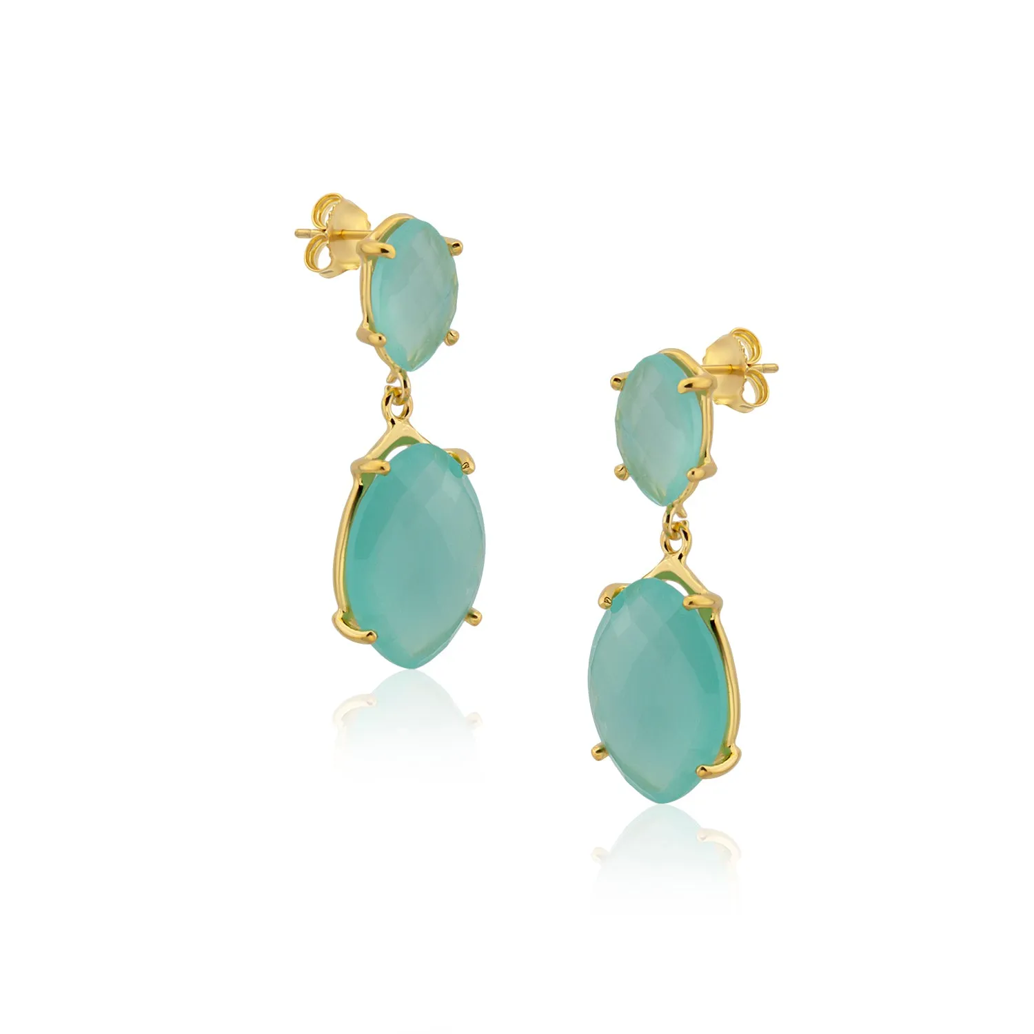 Aqua Crystal Earrings