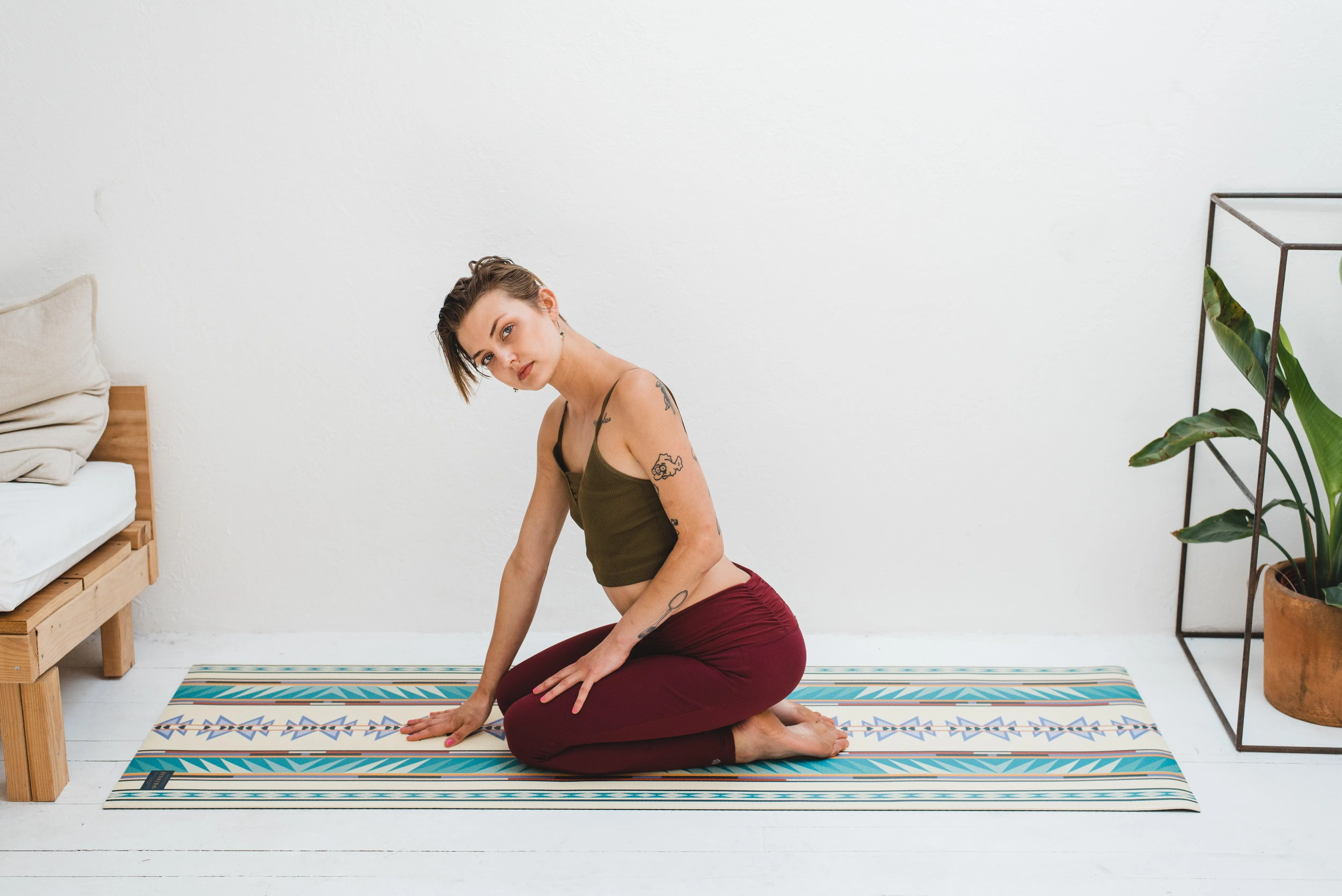 Ascend Yoga Mat Pendleton Turquoise Ridge Mat