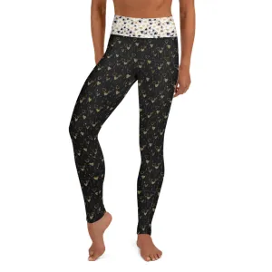 Black and Gold Hearts - Yoga Leggings