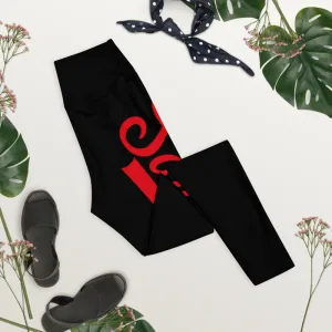 Black Classic Salute Me Yoga Leggings