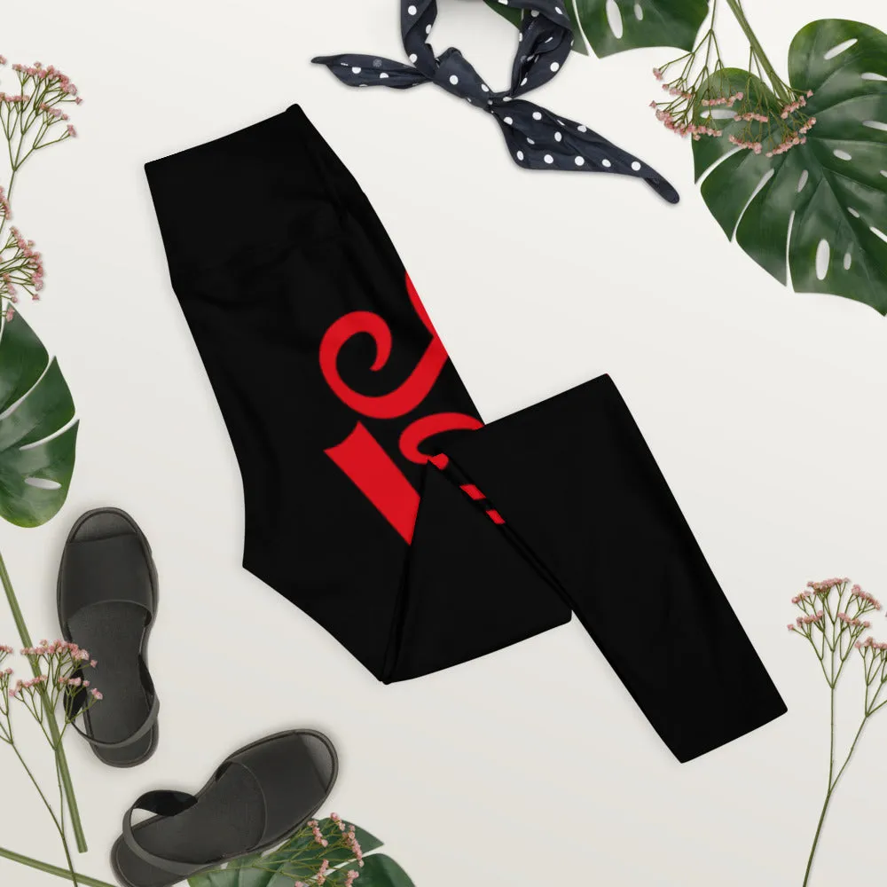 Black Classic Salute Me Yoga Leggings