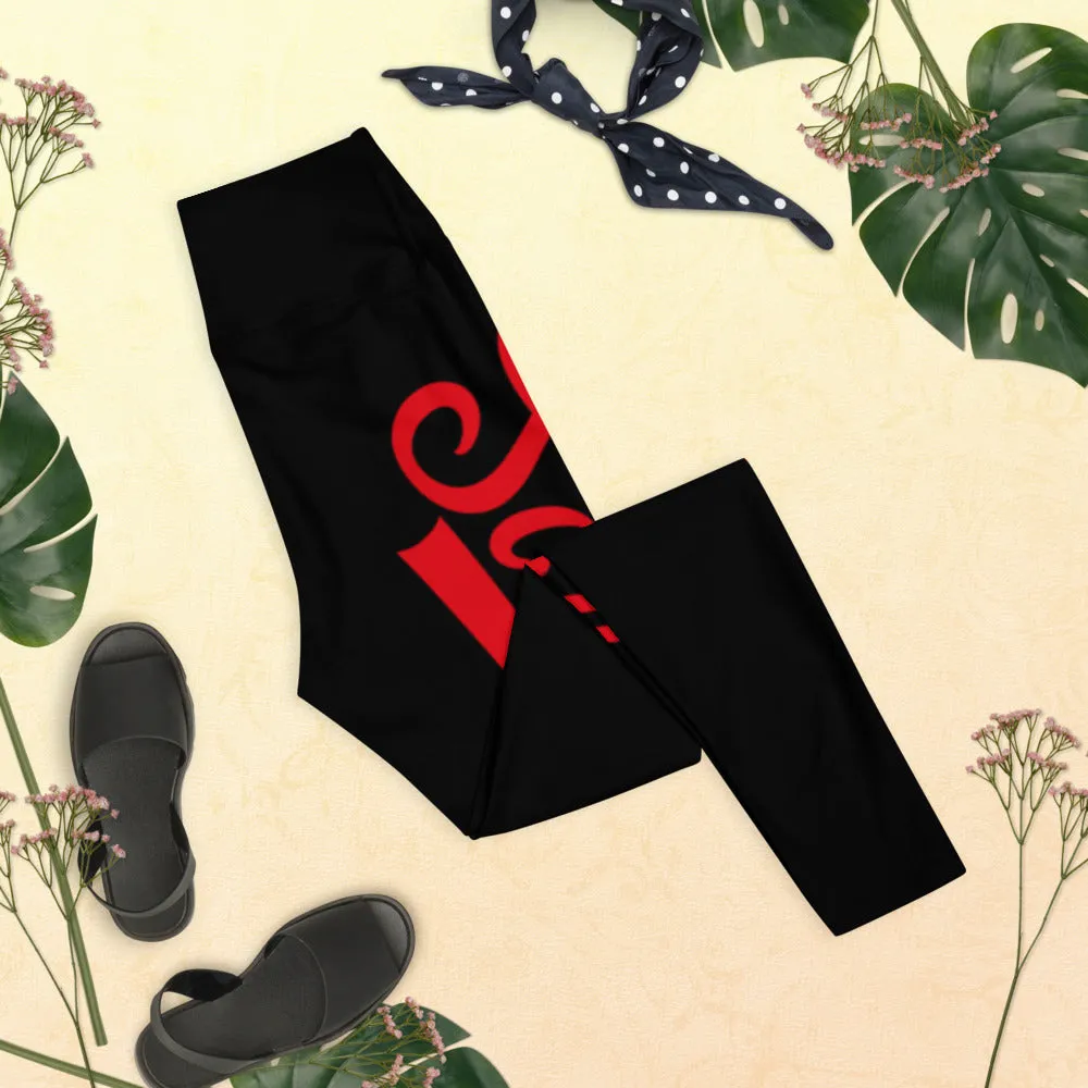 Black Classic Salute Me Yoga Leggings