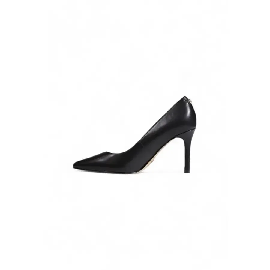 Black Leather Stiletto Heel