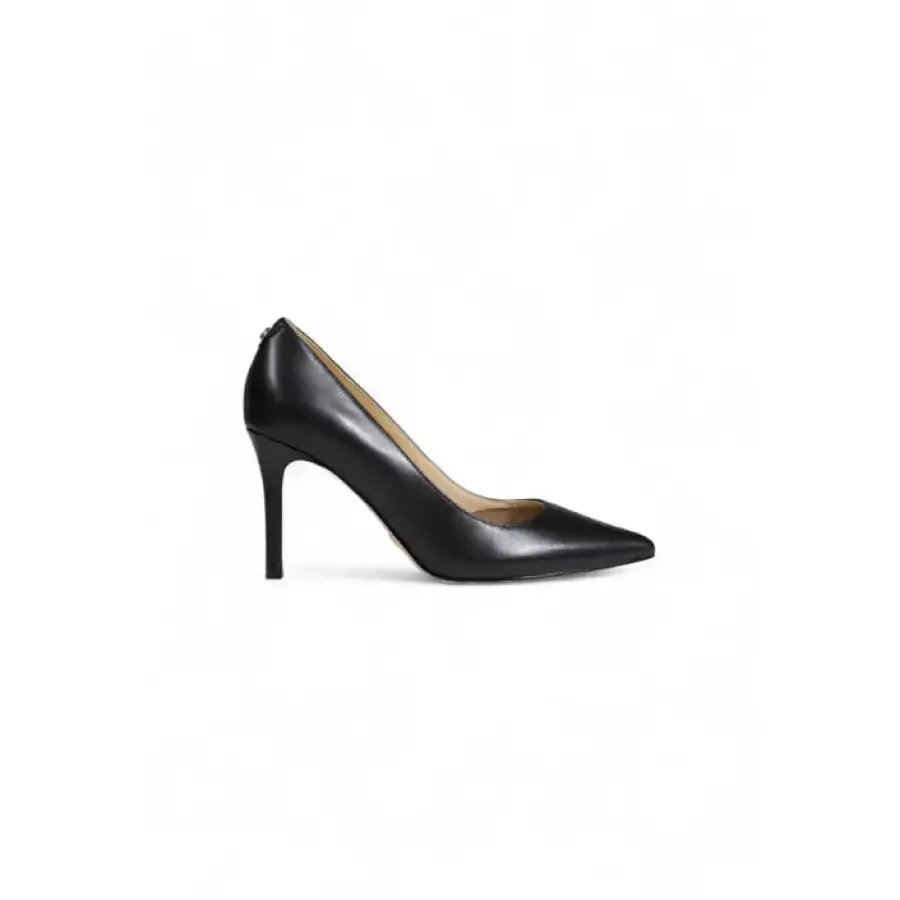 Black Leather Stiletto Heel