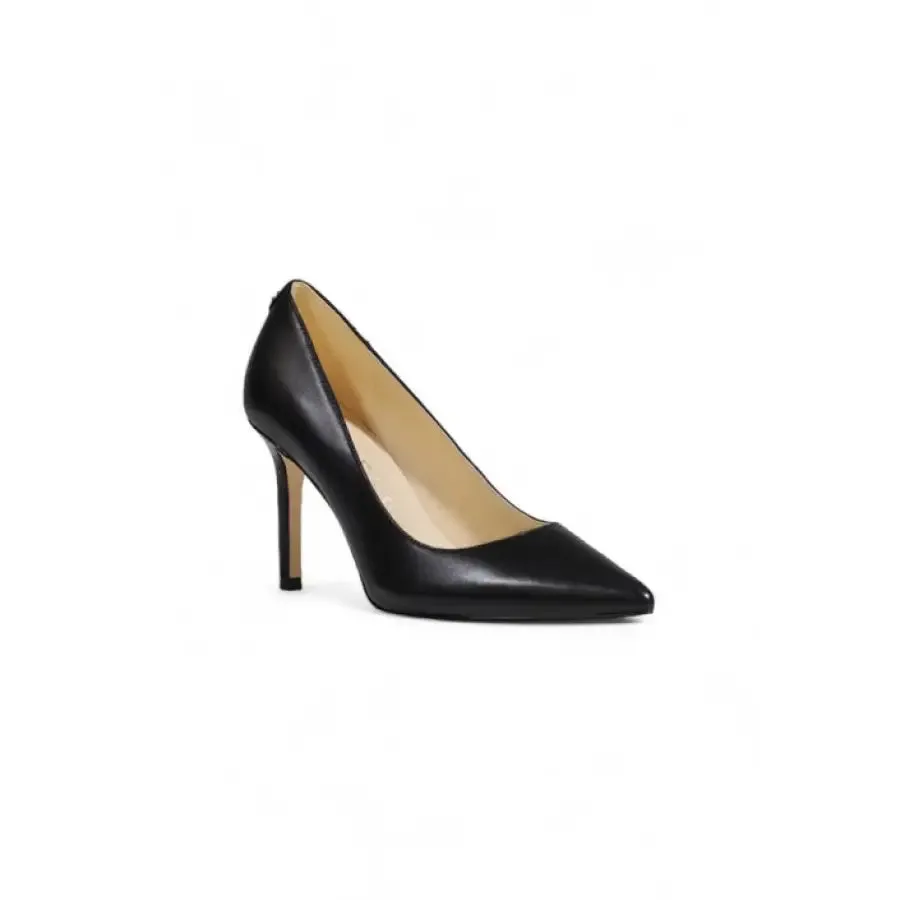Black Leather Stiletto Heel