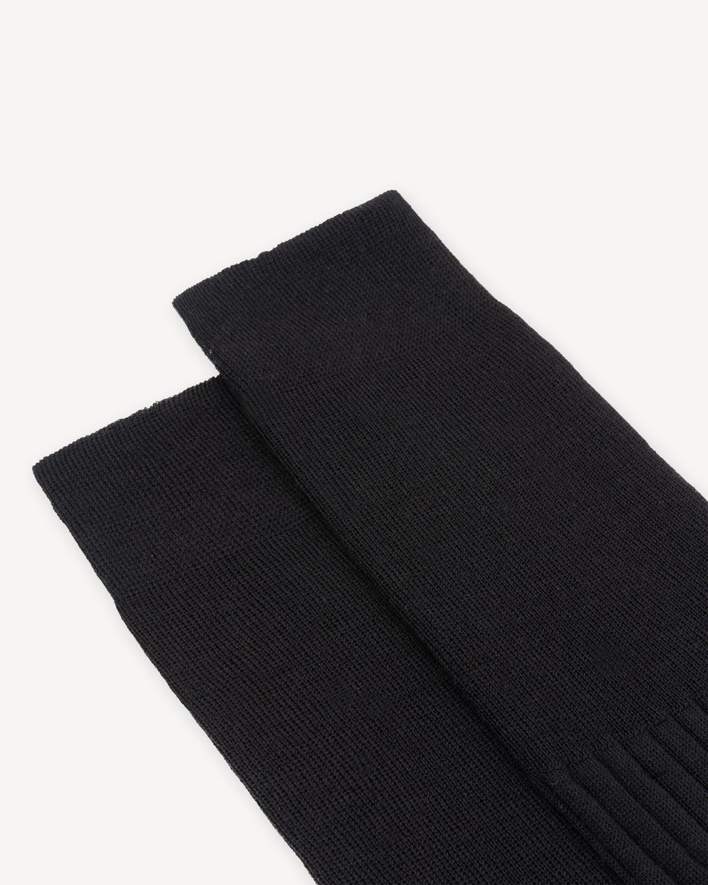 Black Wool Knee High Socks