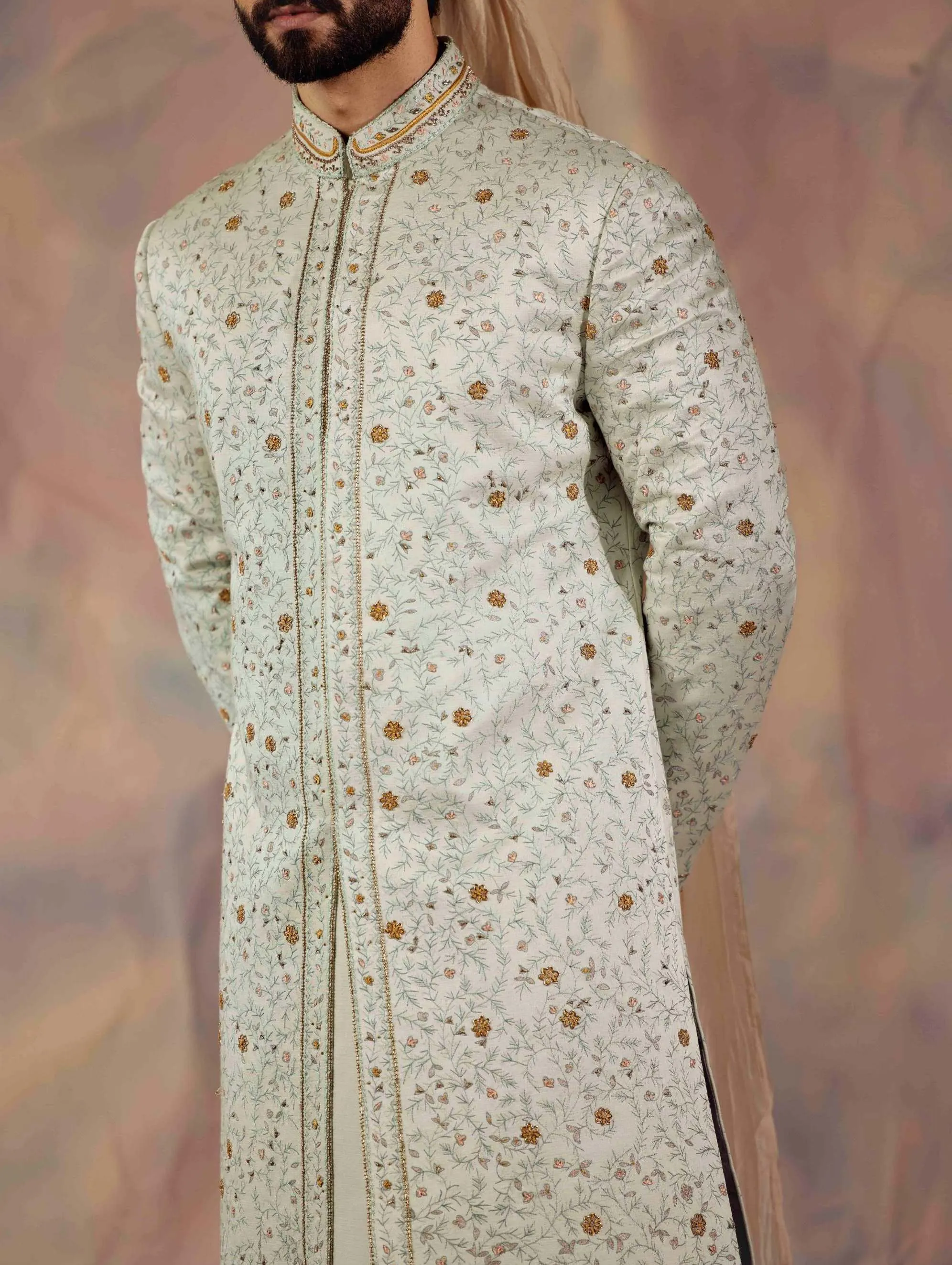 Blue Momentum Sherwani Set