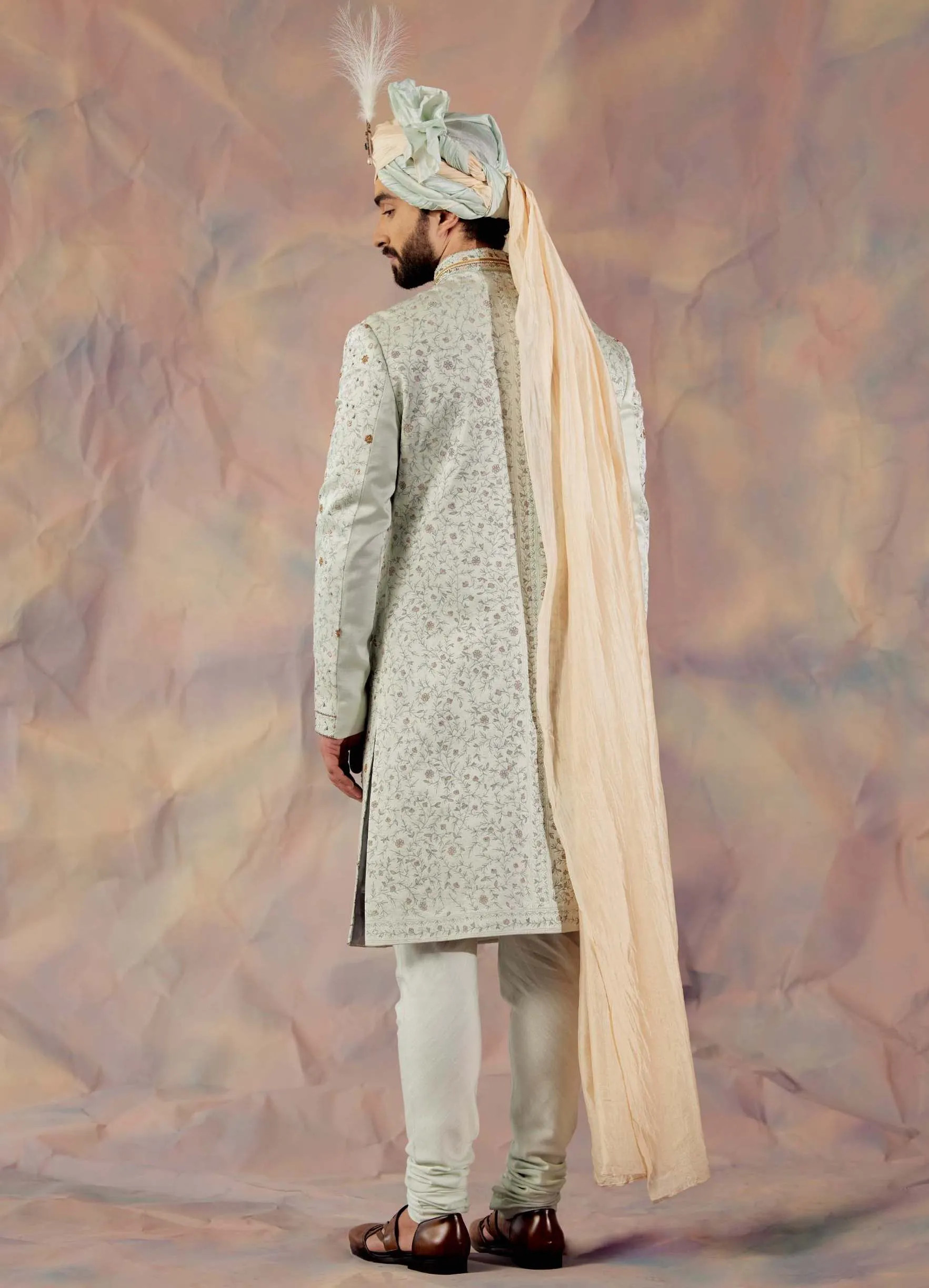 Blue Momentum Sherwani Set