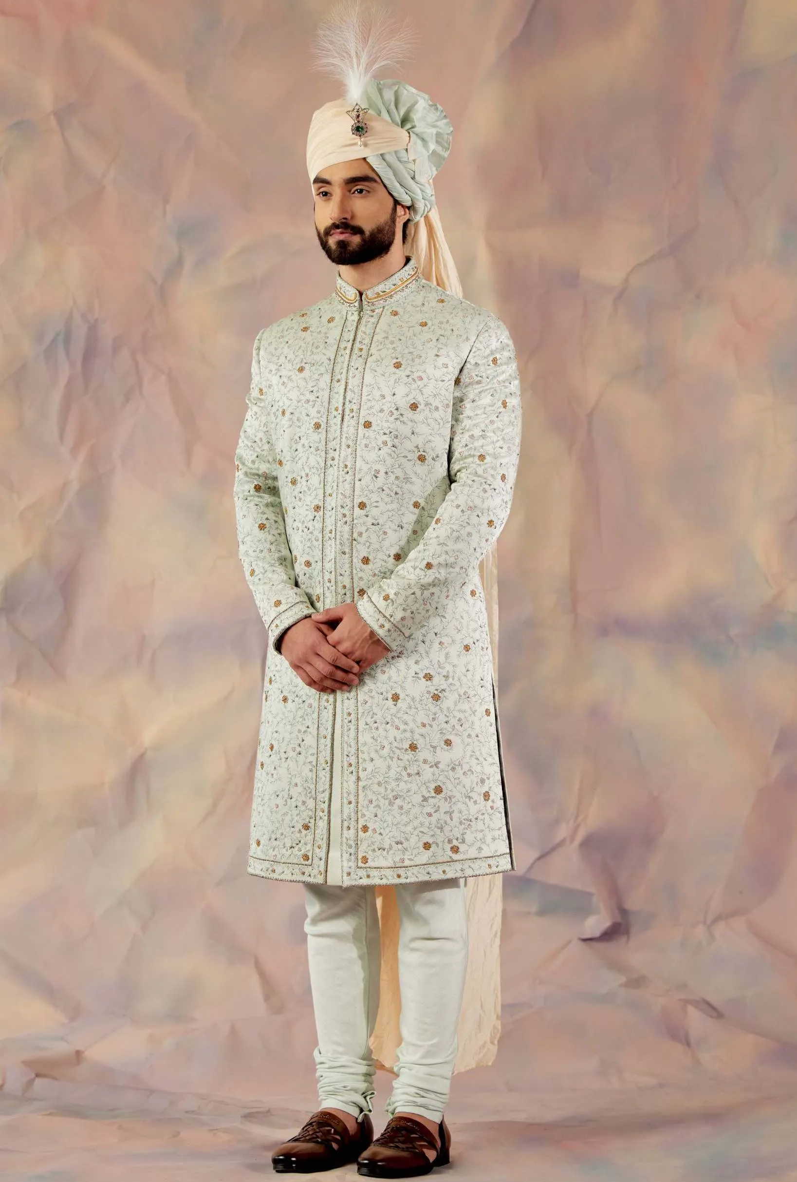 Blue Momentum Sherwani Set