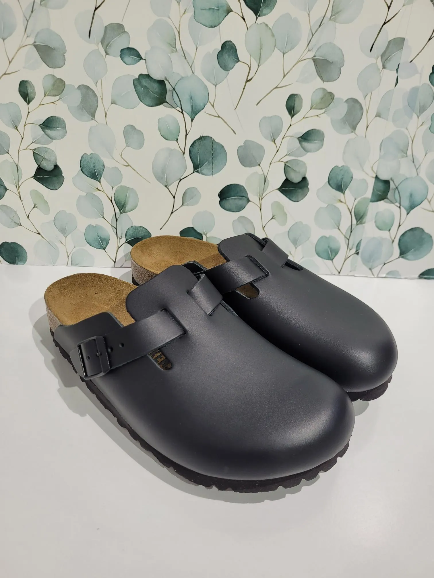 Boston Black Leather Regular by Birkenstock