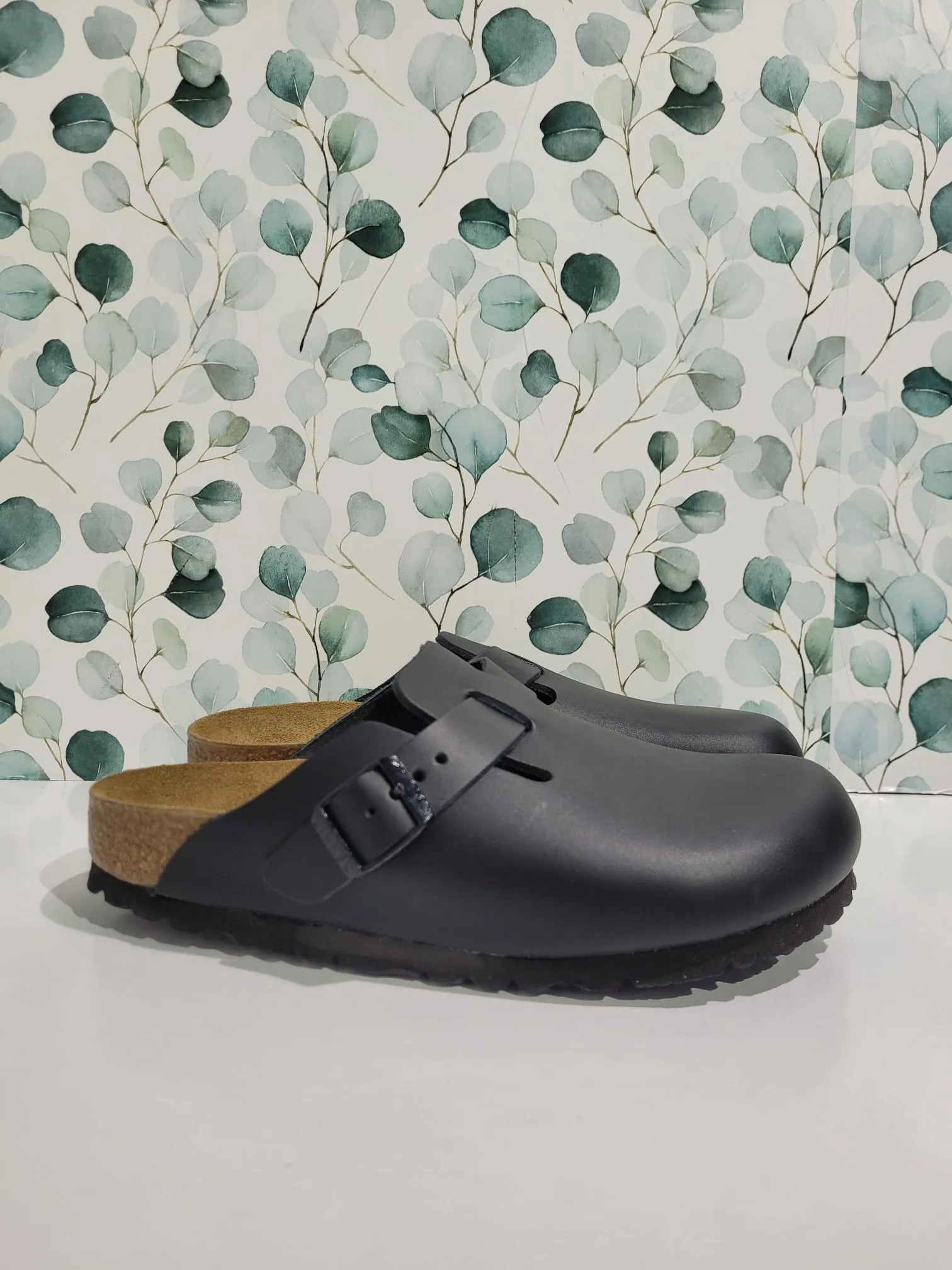 Boston Black Leather Regular by Birkenstock