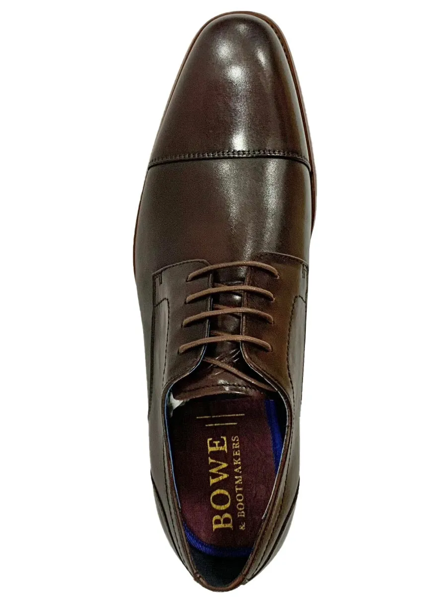 Bowe & Bootmaker Mens Dupont Dark Ale Leather Formal Shoes