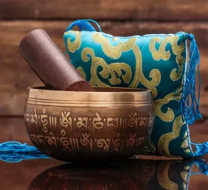 Buddha Singing Bowl Mallet & Pillow Set