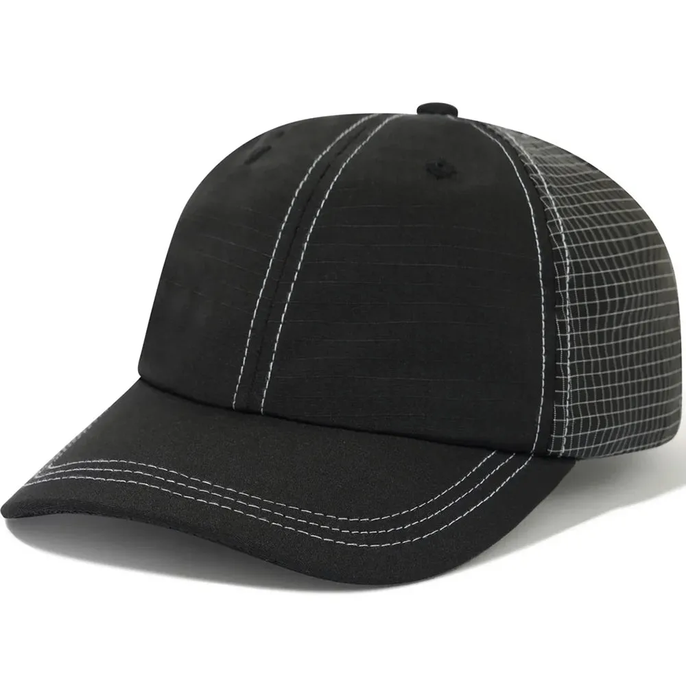 Butter Goods Nylon Ripstop 6 Panel Cap Black