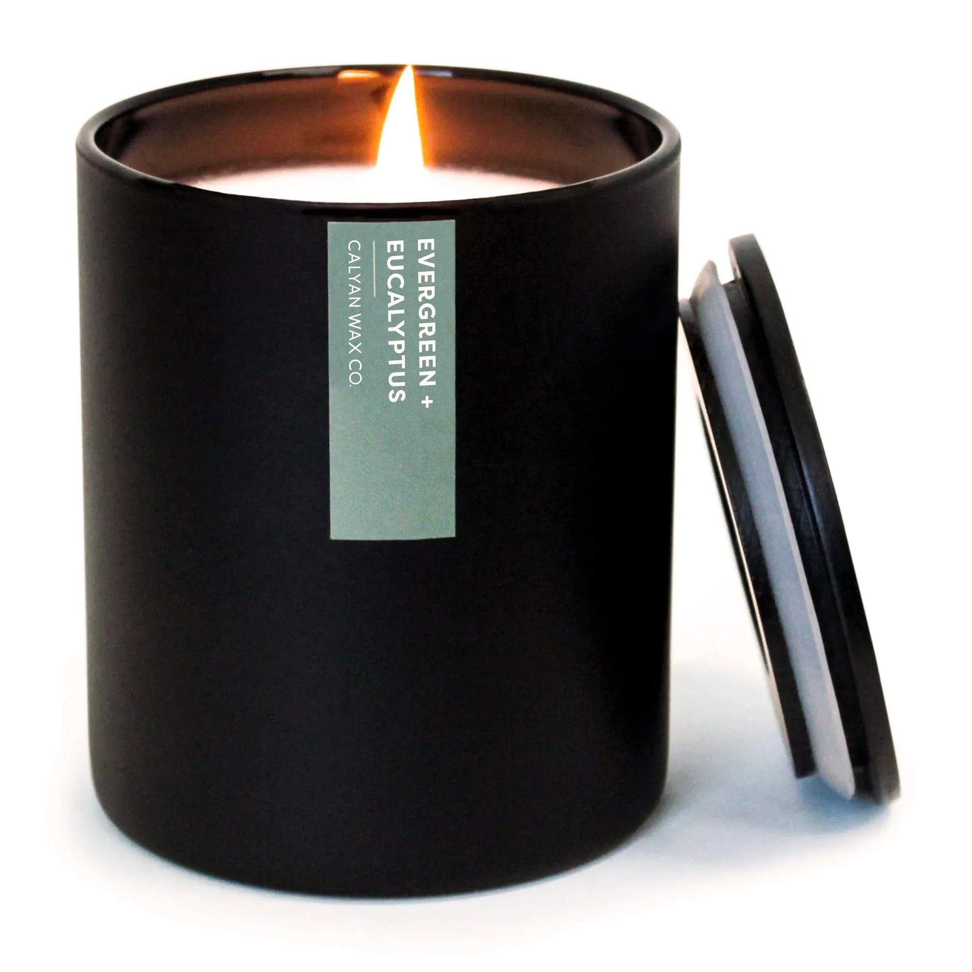 Calyan Matte Black Glass Tumbler Candle