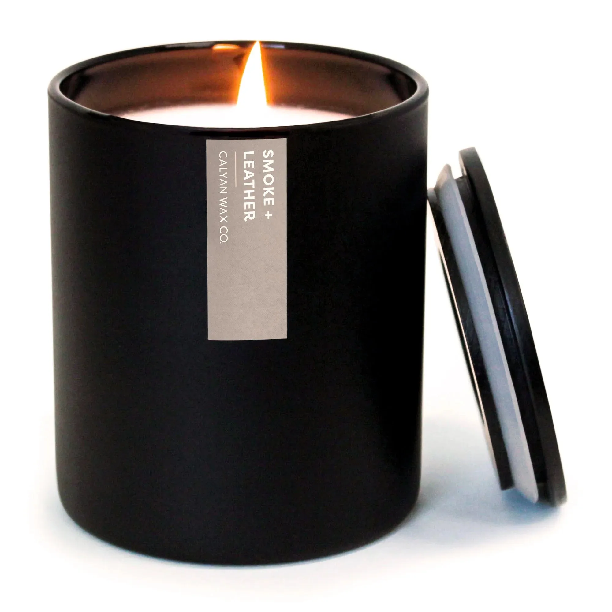 Calyan Matte Black Glass Tumbler Candle