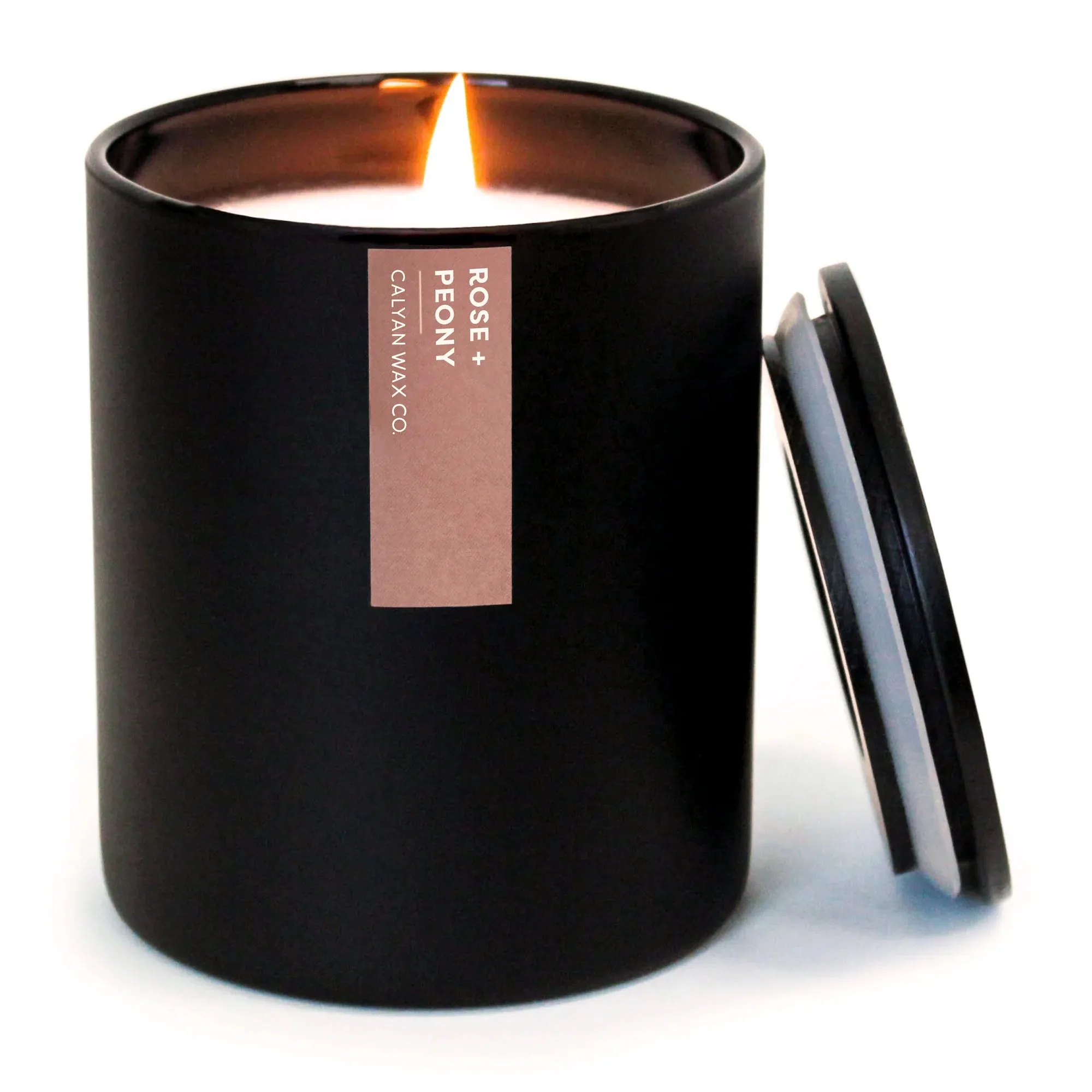 Calyan Matte Black Glass Tumbler Candle