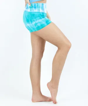Caribbean Tie Dye Yoga Shorts