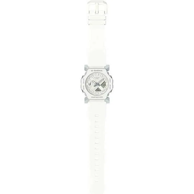 CASIO G-SHOCK DAY-DATE ANALOG DIGITAL DIAL RUBBER STRAP ALL WHITE MEN WATCH GA-2300-7AJF