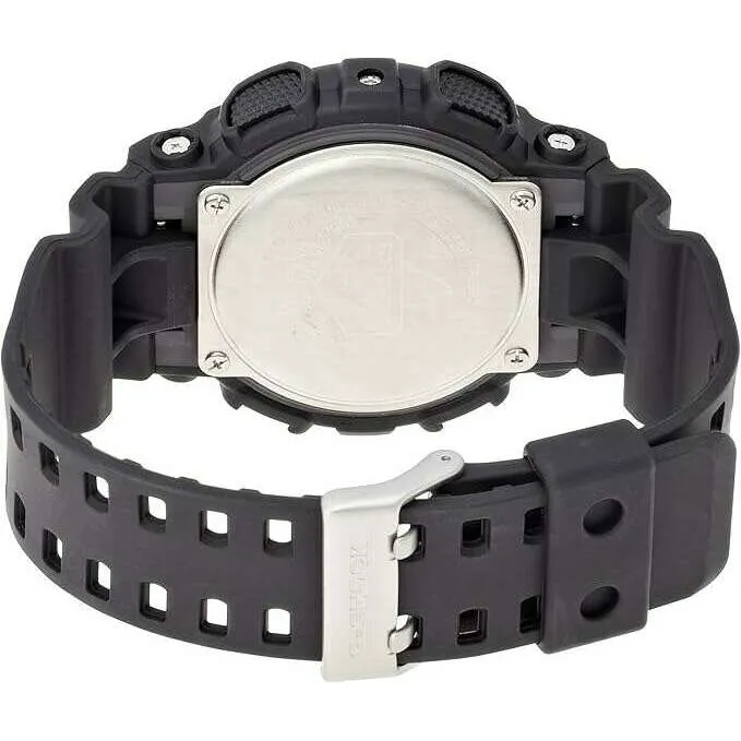 CASIO G-SHOCK DAY-DATE RUBBER STRAP ANALOG DIGITAL DIAL ALL BLACK MEN WATCH GA-110-1BJF