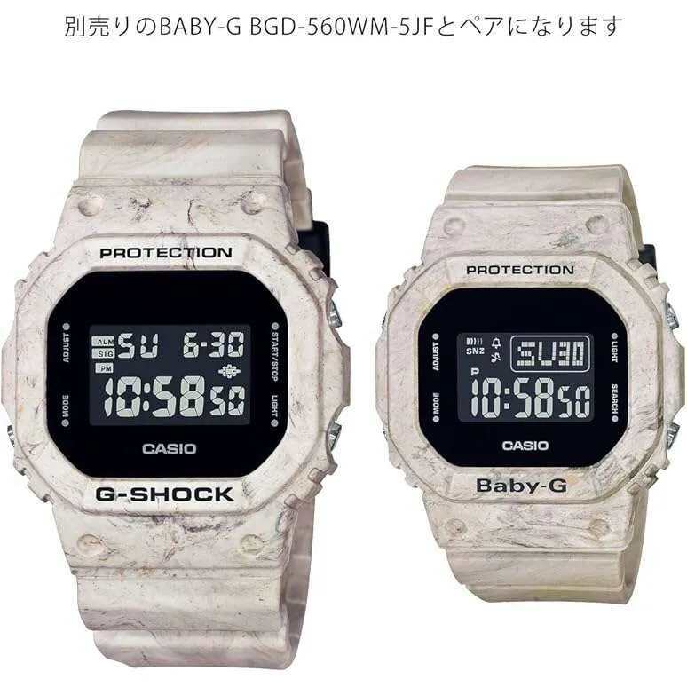 CASIO G-SHOCK EARTH TONED COLOR SERIES DIGITAL BEIGE MEN WATCH DW-5600WM-5JF