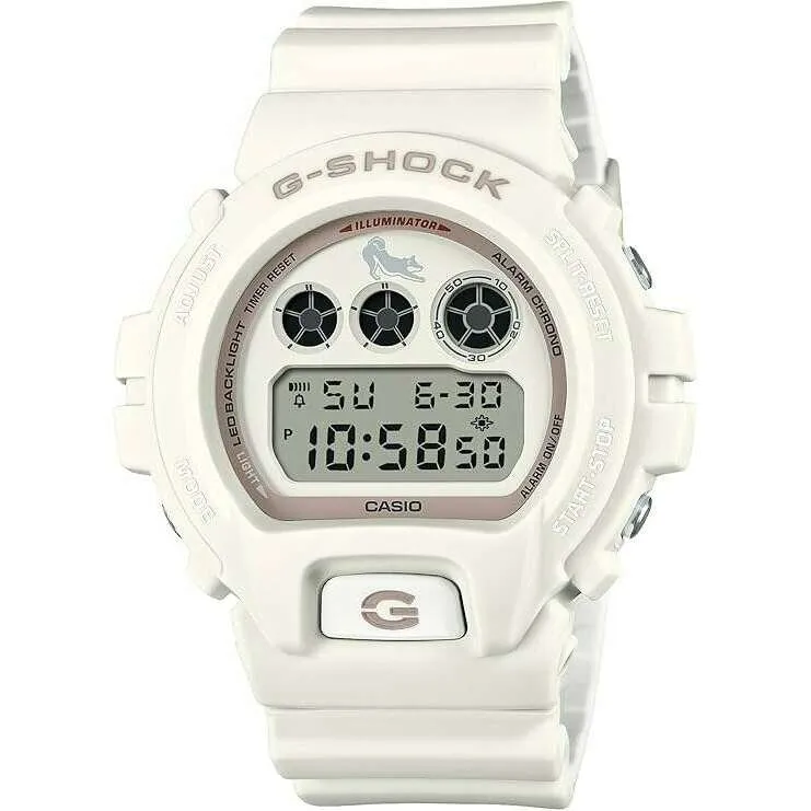 CASIO G-SHOCK MADE IN JAPAN MODEL SHIBAINU DOG DIGITAL OFF-WHITE MEN WATCH DW-6900SHB-7JR