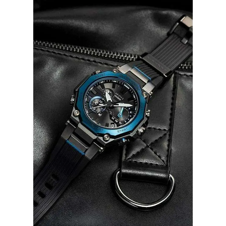 CASIO G-SHOCK MT-G BLUETOOTH RADIO SOLAR BLACK & BLUE ANALOG MEN WATCH MTG-B2000B-1A2JF