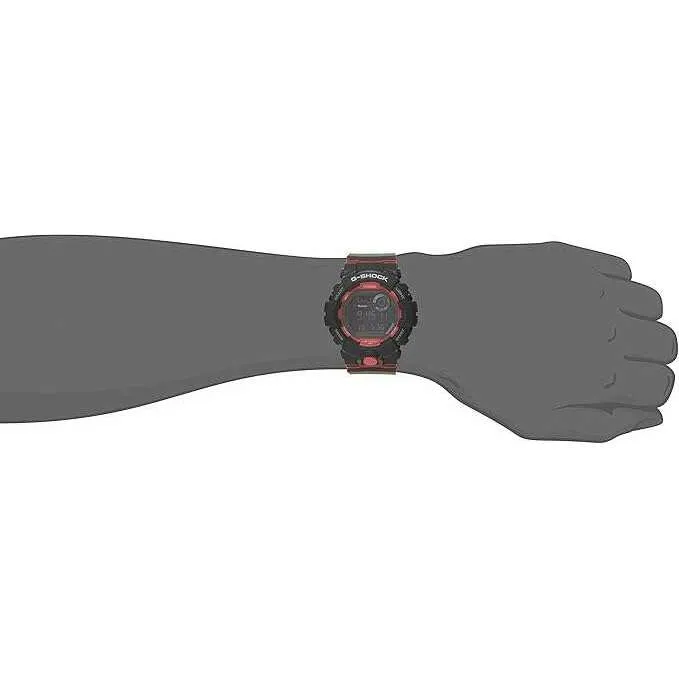 CASIO G-SHOCK PEDOMETER BLUETOOTH DIGITAL DIAL BLACK & RED MEN WATCH GBD-800-1JF