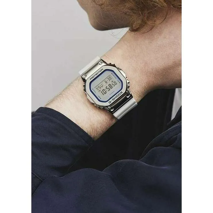 CASIO G-SHOCK PRECIOUS HEART SELECTION DIGITAL WHITE & SILVER MEN WATCH GM-5600LC-7JF