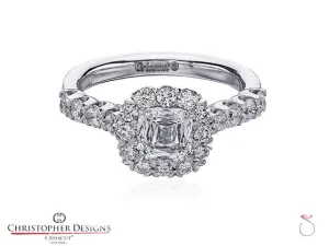Christopher Designs Halo Diamond Engagement Ring G52-CU100