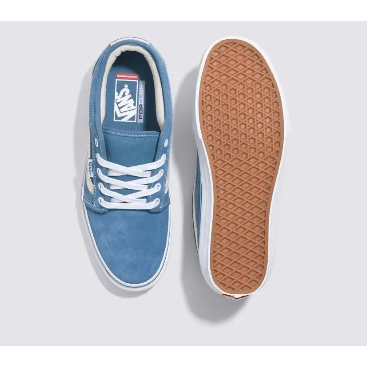 Chukka Low Sidestripe - Cream/Light Navy