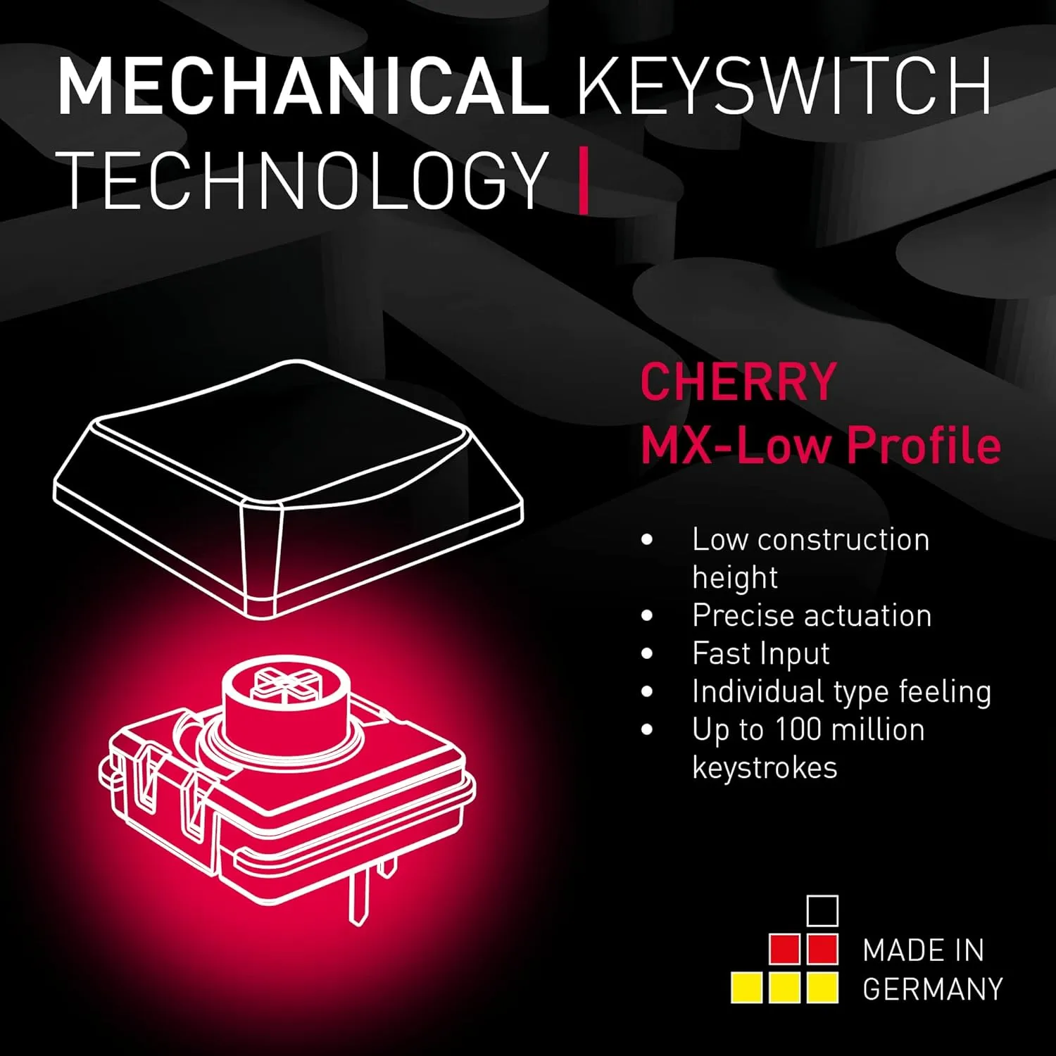 Compact Wireless Gaming Keyboard RGB MX Speed Switches