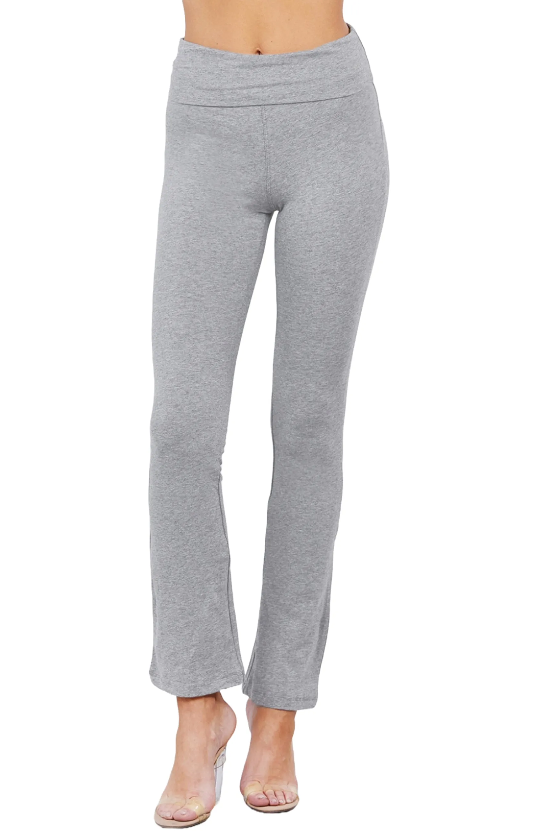 Cotton Spandex Yoga Pants with Fold-Over Waistband ZP8150C28 $7.50Each